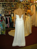 Prom Dress white chiffon with beading