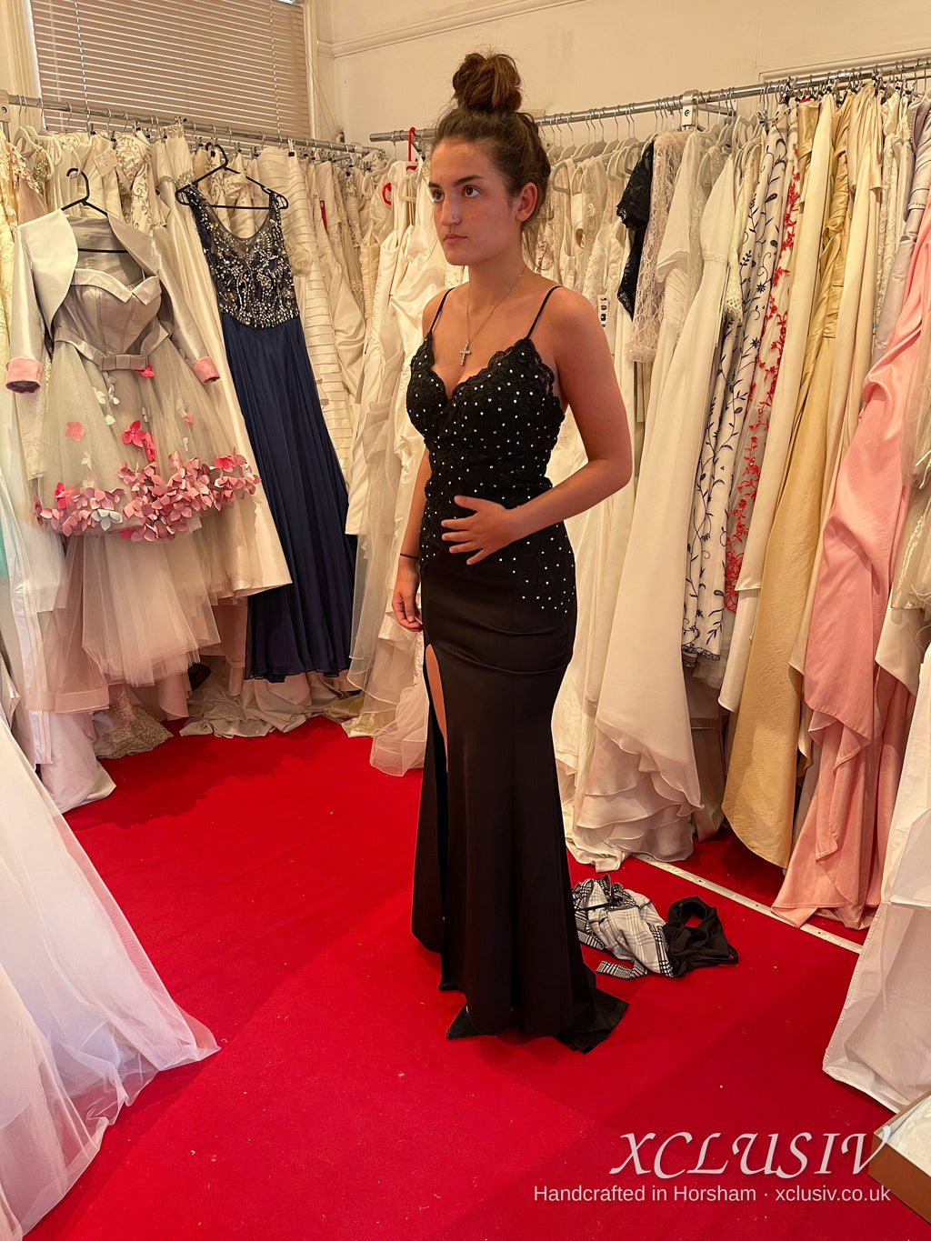 Black Beaded Bodice Mermaid Split Prom Dress – XCLUSIV Horsham