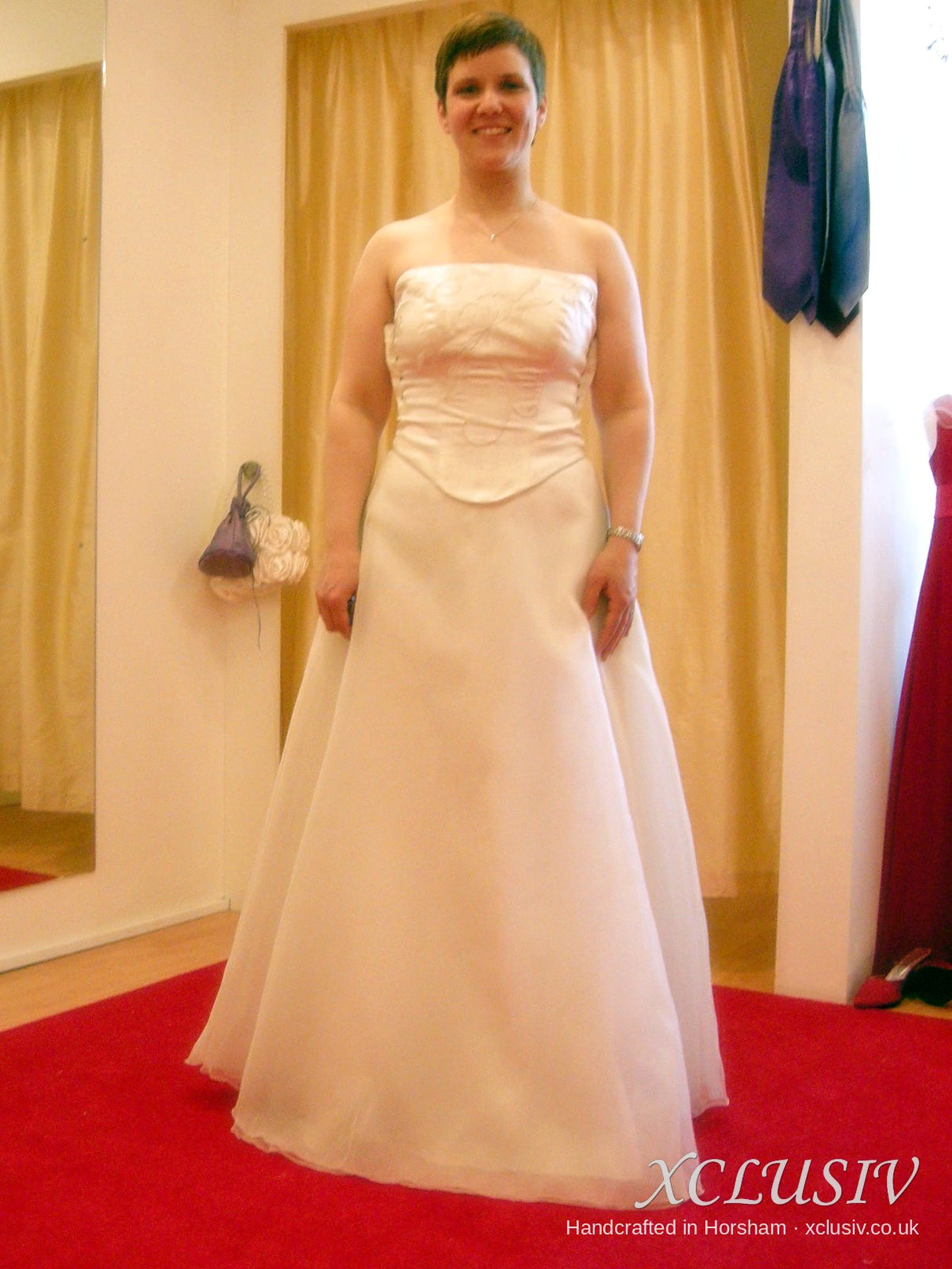 Blush Organza A-Line Wedding Dress – XCLUSIV Horsham