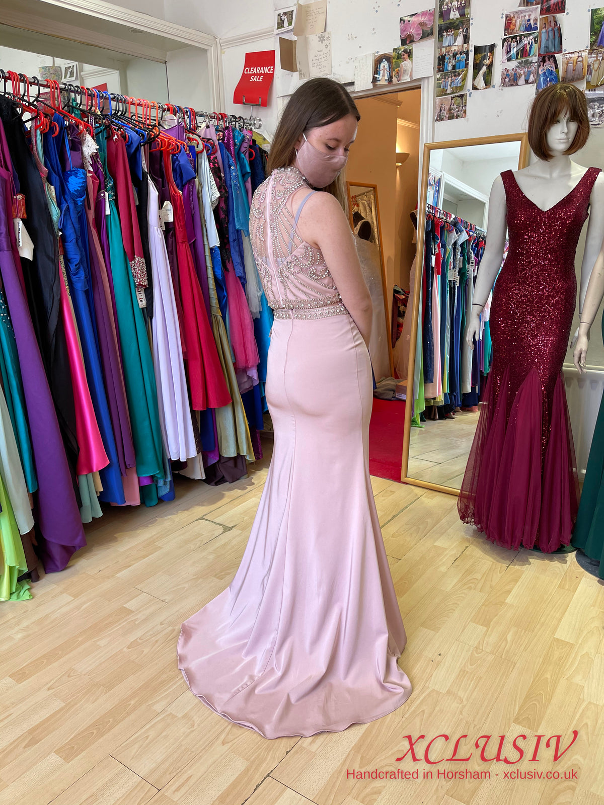 Blush Pink Beaded Mermaid Prom Dress – XCLUSIV Horsham