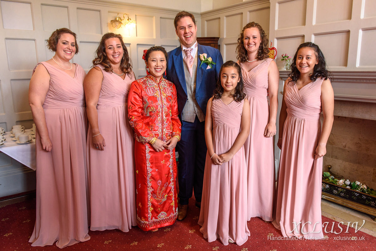 Blush Pink Chiffon Bridesmaid Dress – XCLUSIV Horsham