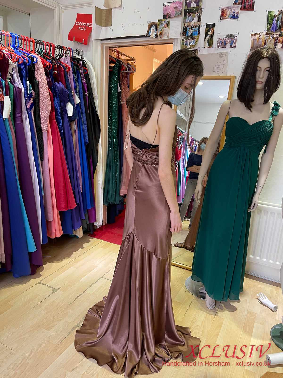 Bronze Satin Bias-Cut Mermaid Prom Dress – XCLUSIV Horsham