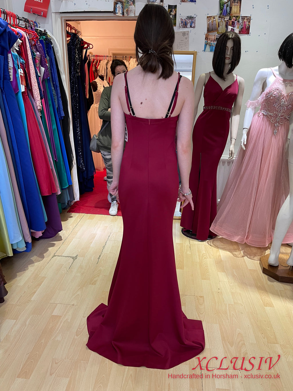Burgundy Crepe Mermaid Prom Dress – XCLUSIV Horsham