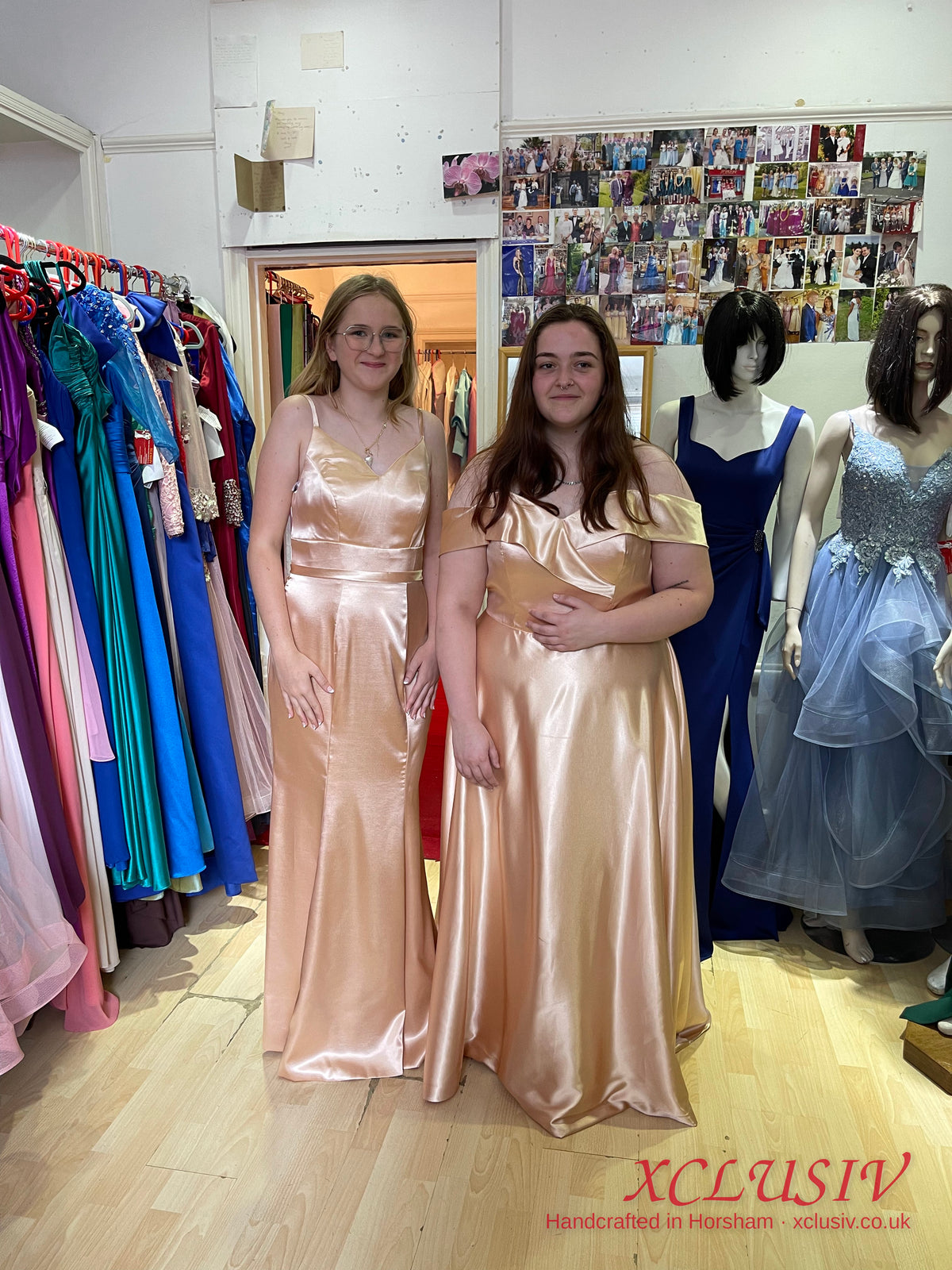 Champagne Satin Bridesmaid Dresses – XCLUSIV Horsham