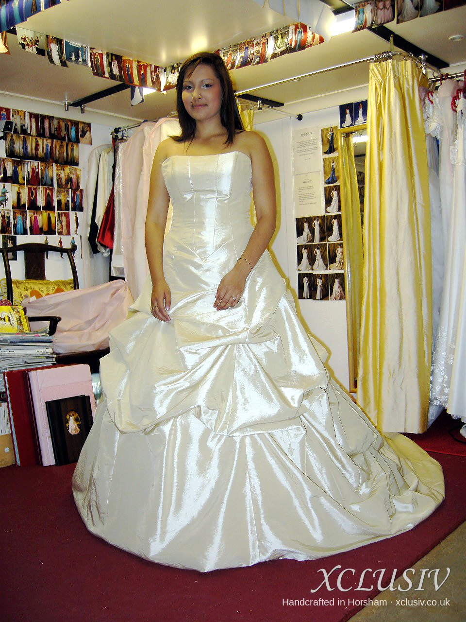 Champagne Taffeta Pick-Up Ball Gown Wedding Dress – XCLUSIV Horsham