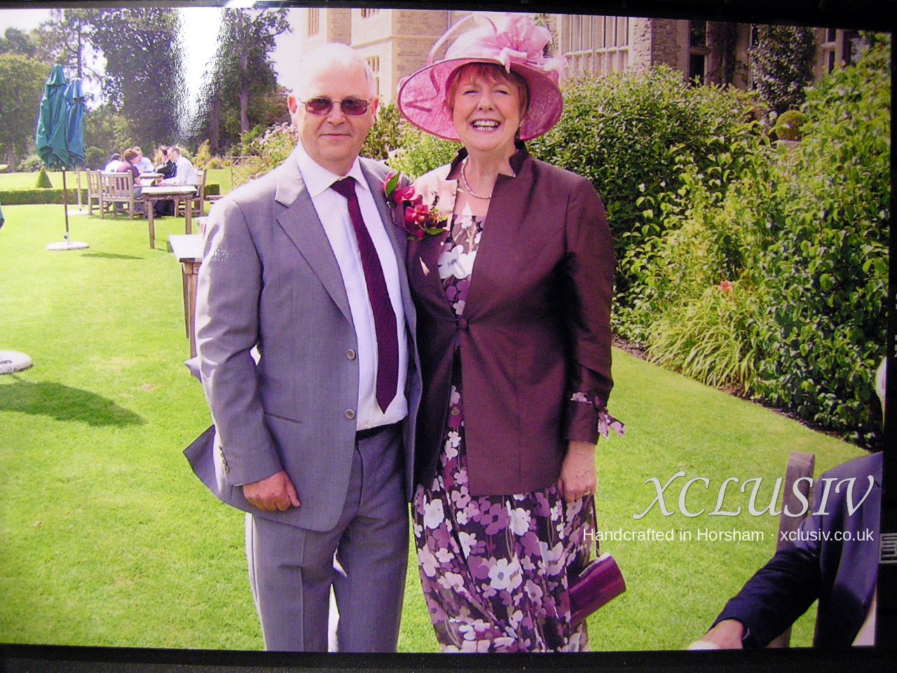 Chocolate Silk Jacket & Purple Floral Dress – Mother of the Bride Secondary image