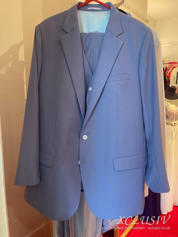 Cornflower Blue Men's Three-Piece Suit – XCLUSIV Horsham