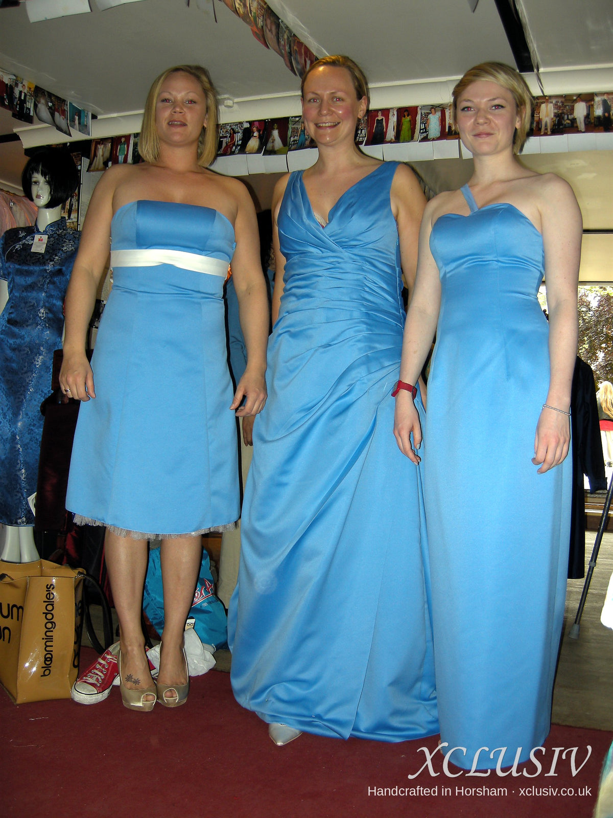 Cornflower Blue Satin Mix & Match Bridesmaid Dresses – XCLUSIV Horsham
