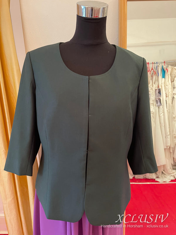 Dark Green Bolero Jacket – Mother of the Bride – XCLUSIV Horsham
