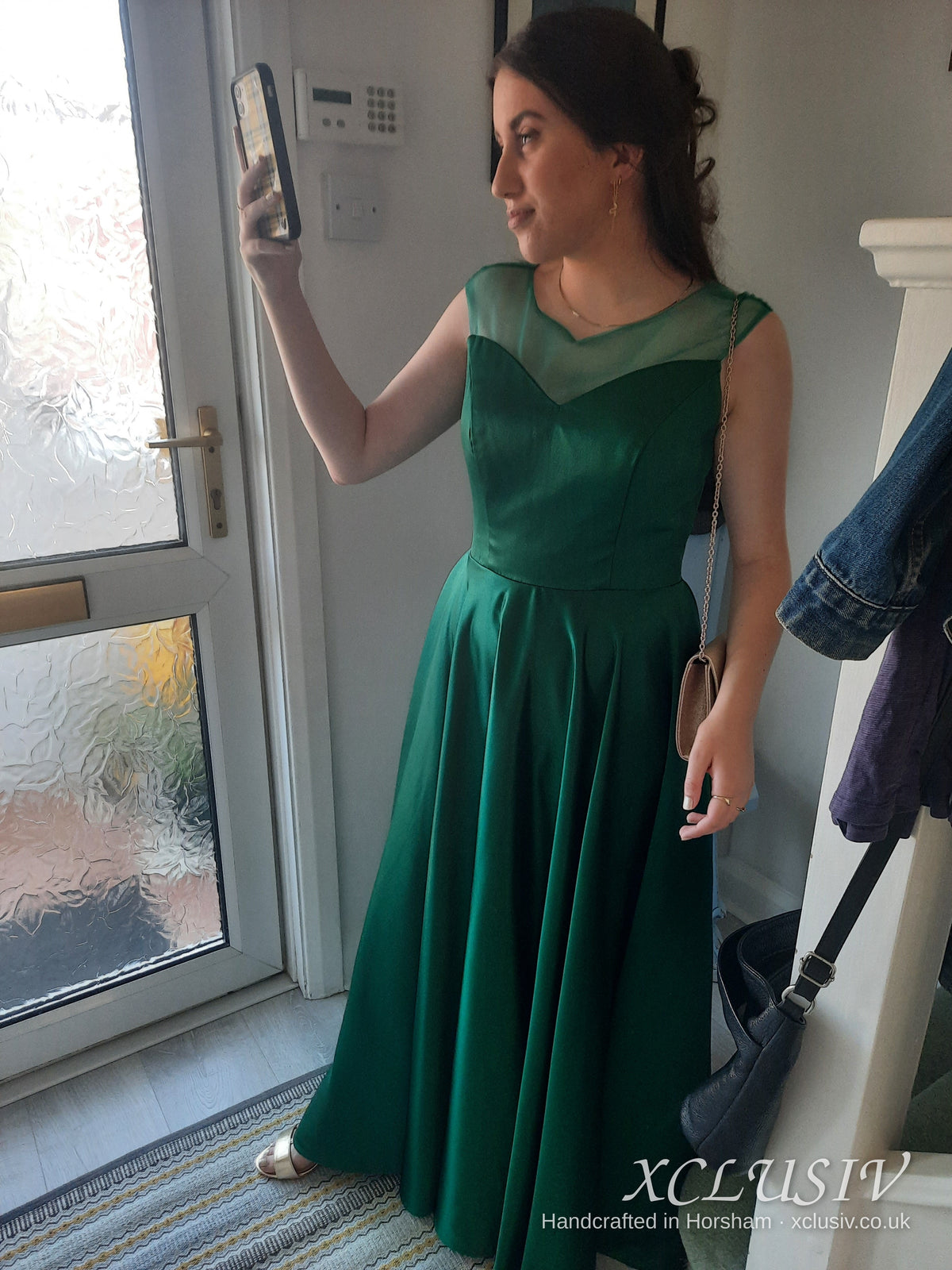 Emerald Green Satin Sweetheart Prom Dress – XCLUSIV Horsham