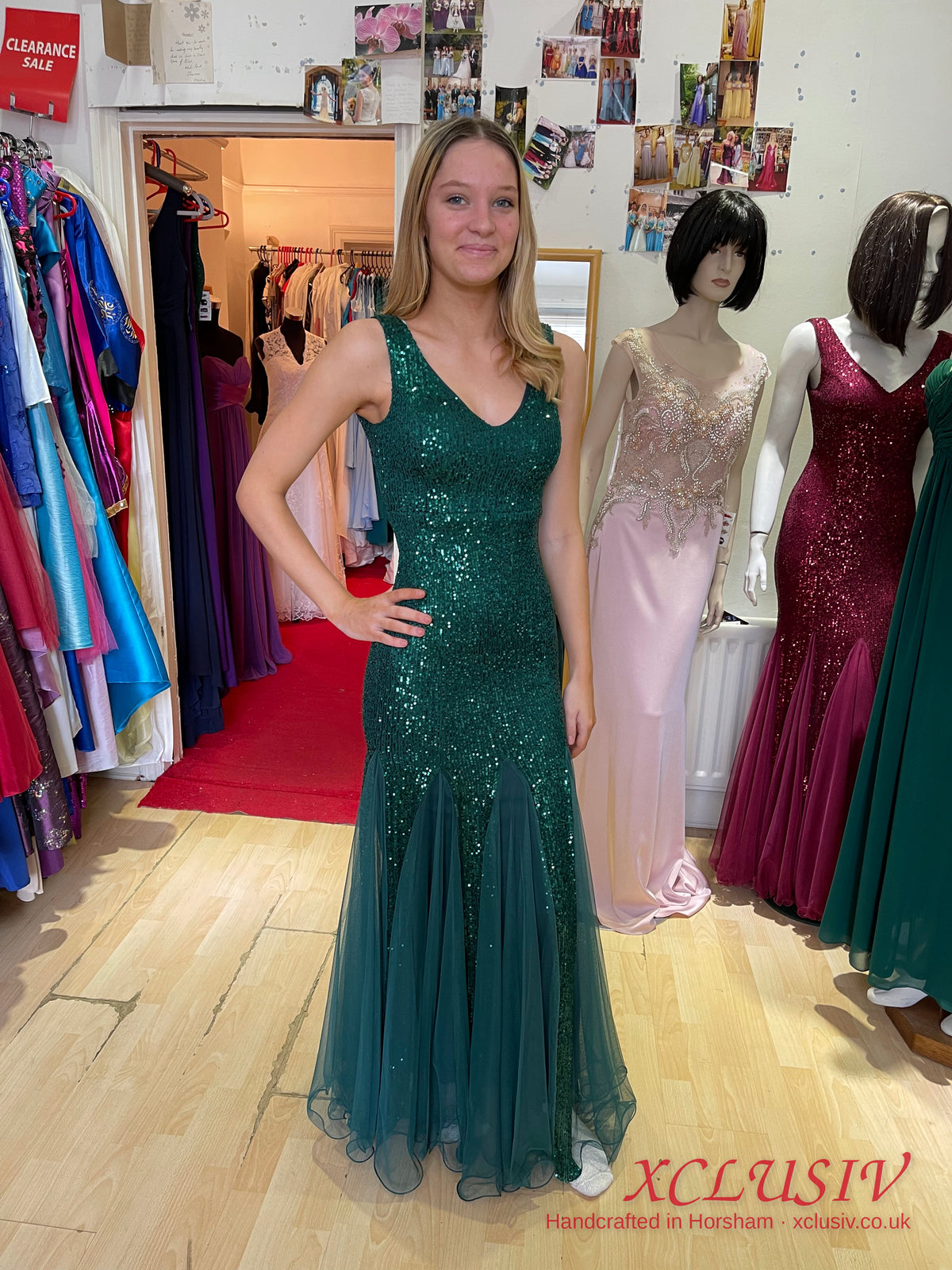 Emerald Sequin Tulle Mermaid Prom Dress – XCLUSIV Horsham