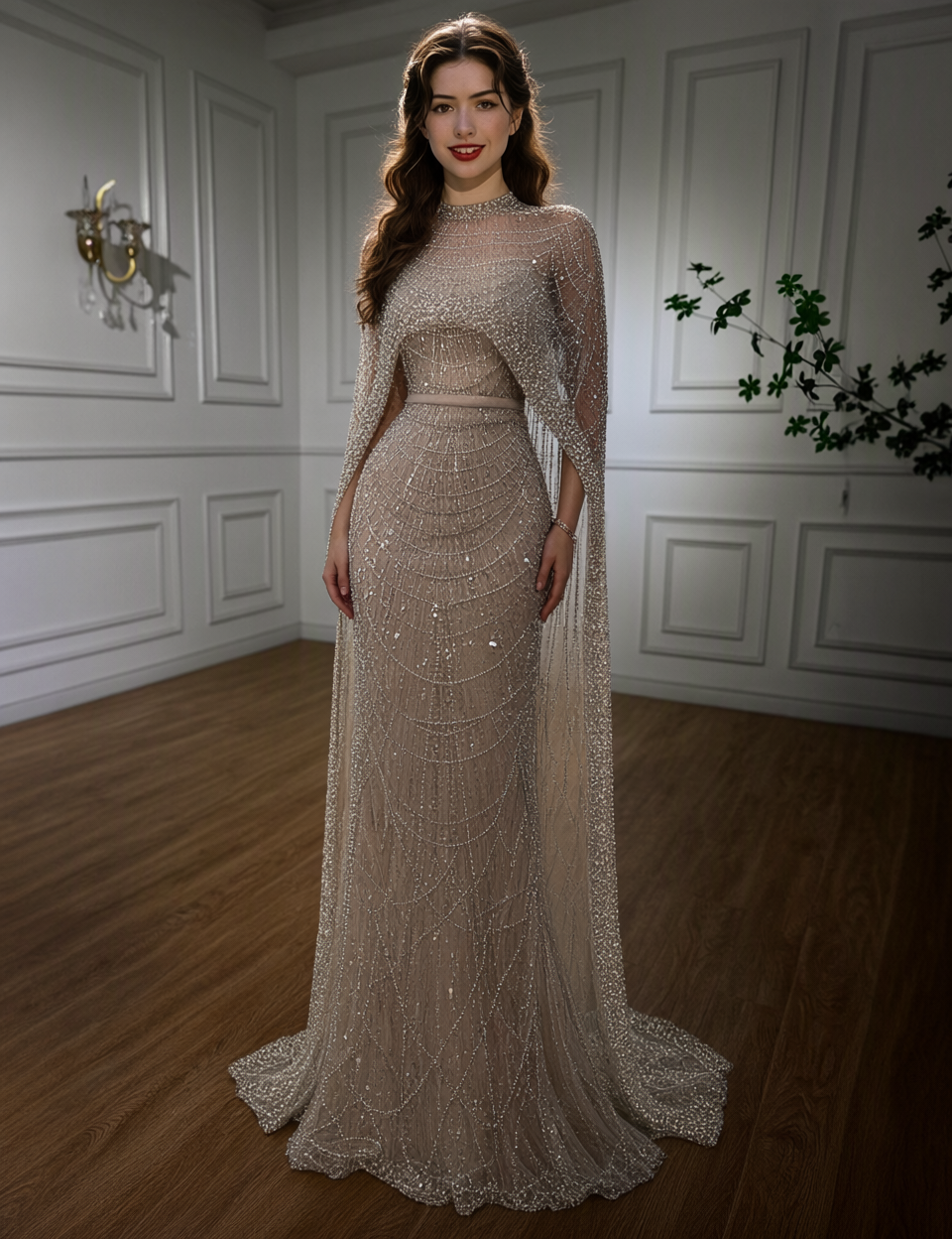 Heavy-beaded strapless wedding gown with sweep train - XCLUSIV Horsham