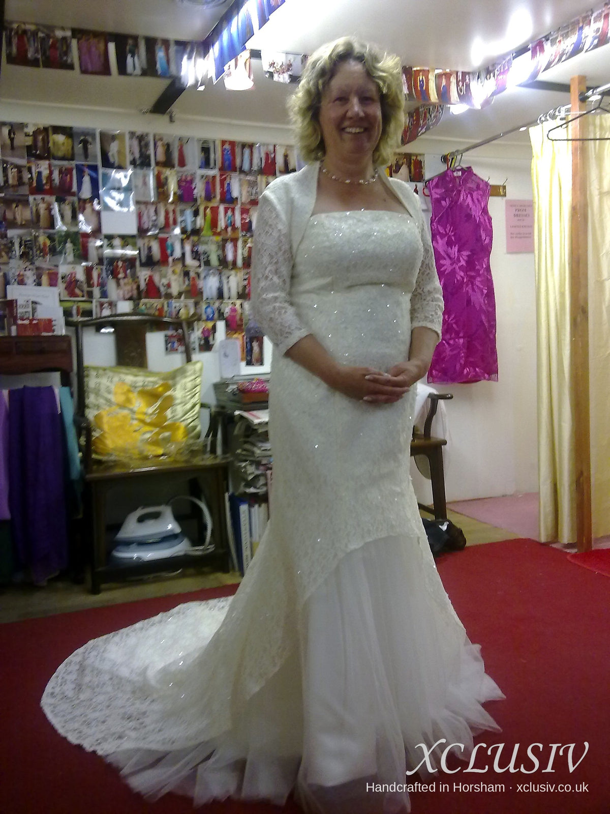 Ivory Beaded Lace Wedding Dress with Bolero – Mature Bride – XCLUSIV Horsham