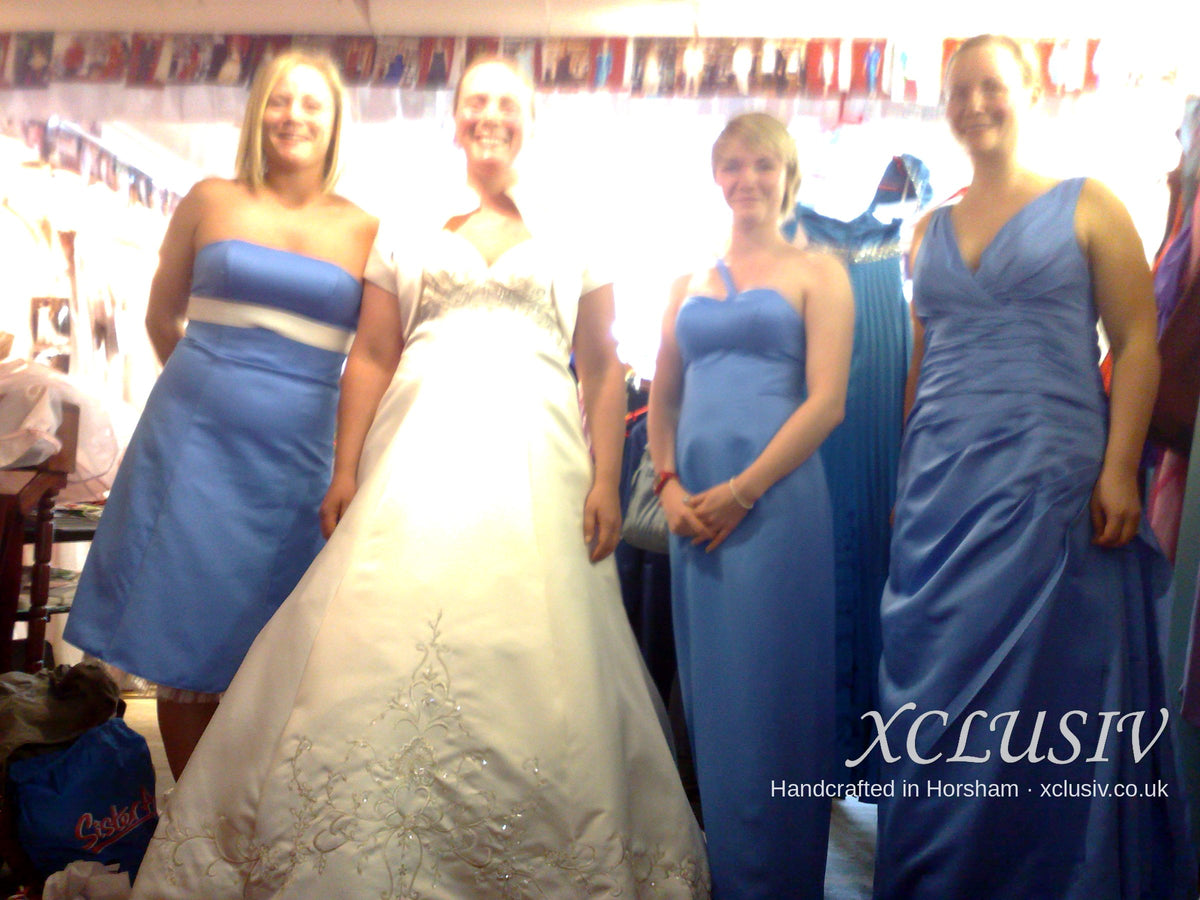 Ivory Embroidered Satin Ball Gown Wedding Dress with Bolero – XCLUSIV Horsham (view 2)