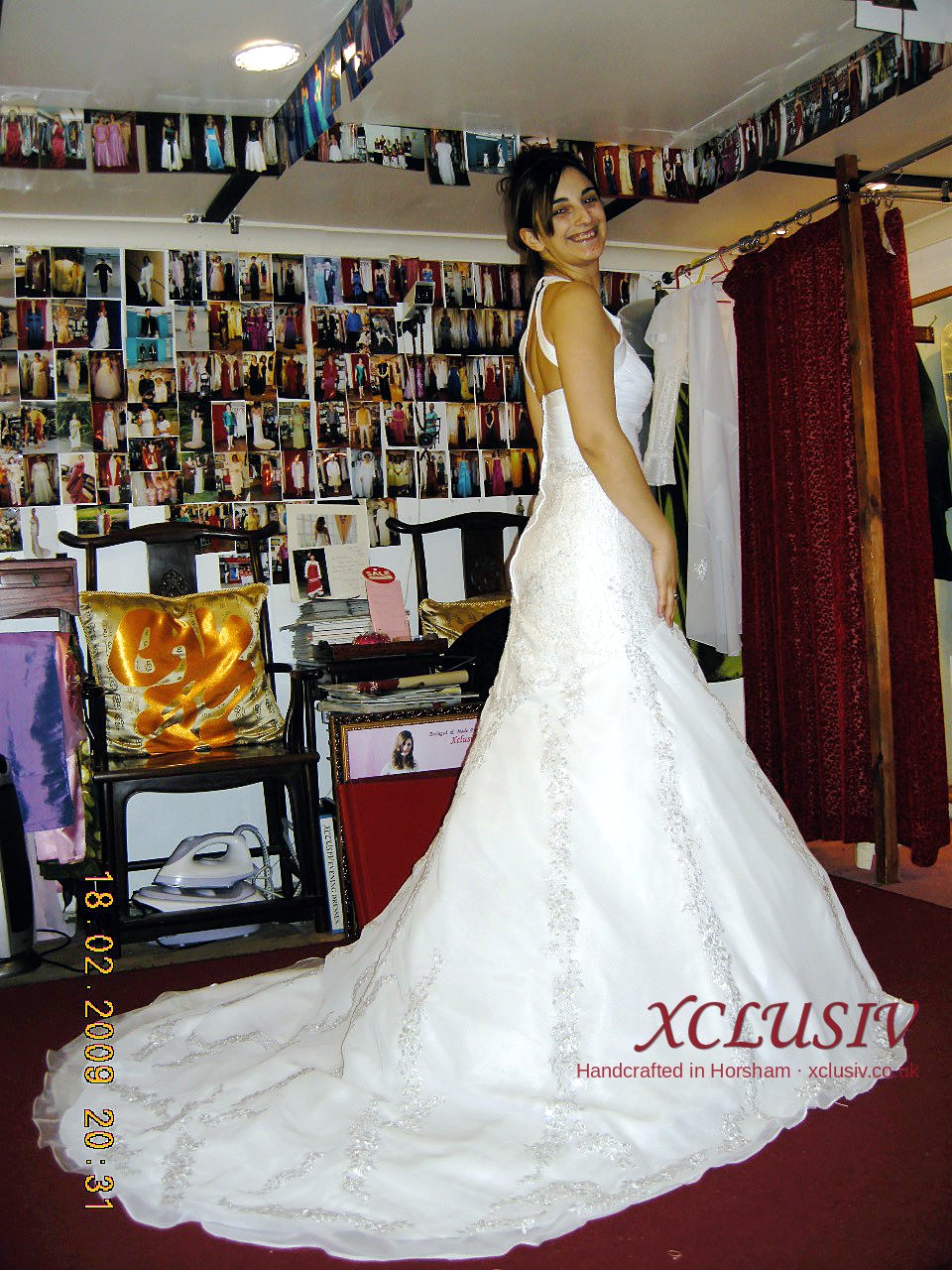 Ivory Halter A-Line Wedding Dress with Embroidery & Jacket – XCLUSIV Horsham