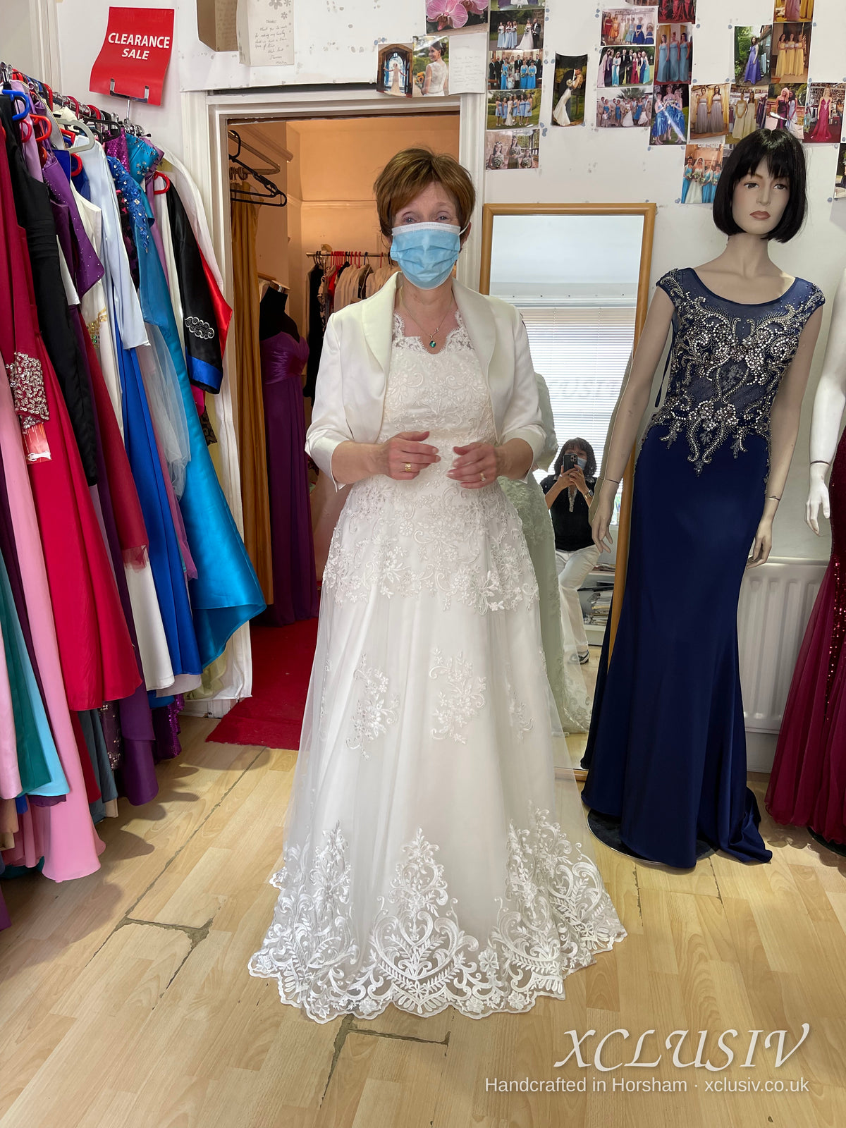 Ivory Lace A-Line Wedding Dress with Jacket – XCLUSIV Horsham