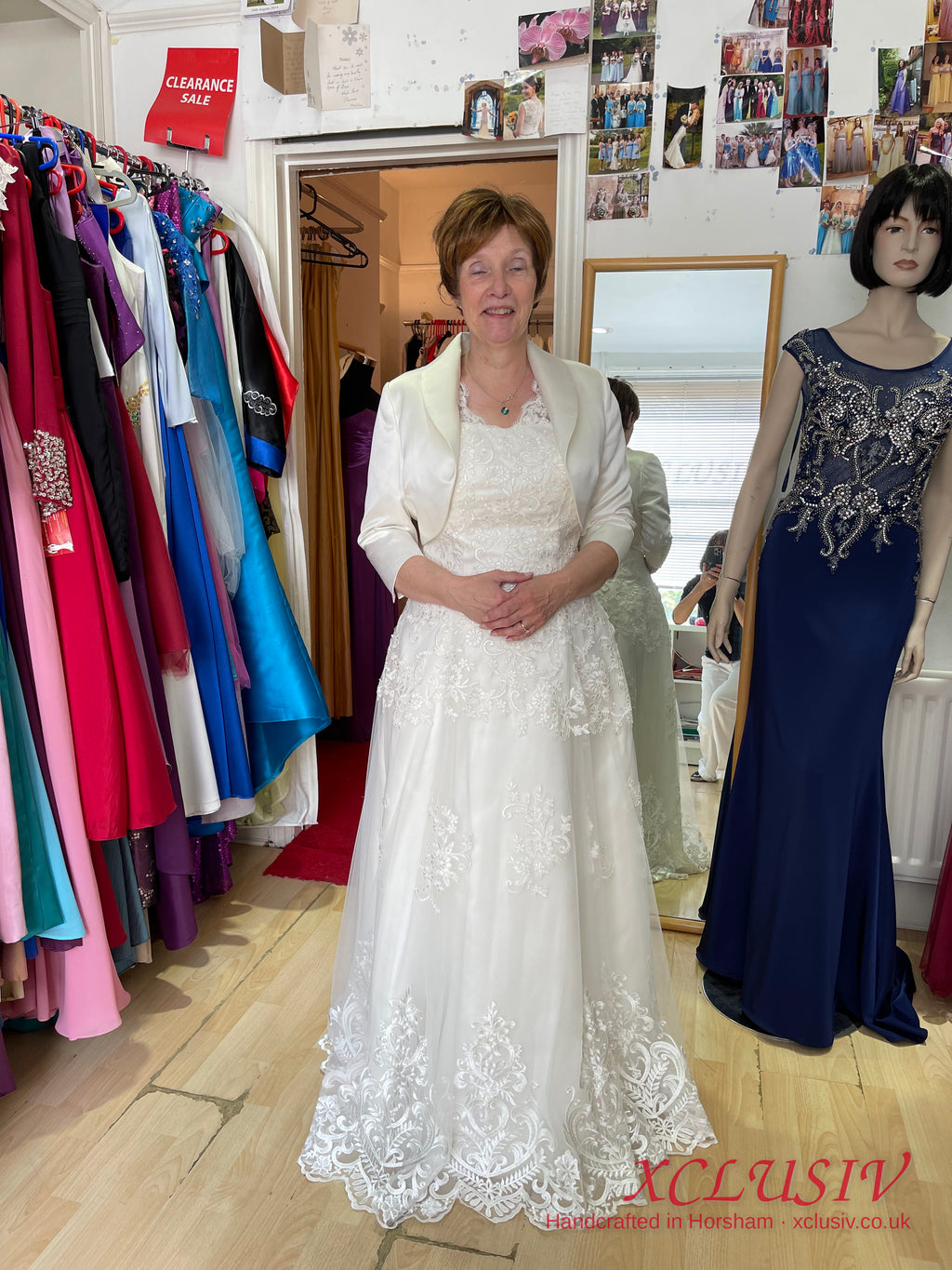 Ivory Lace A-Line Wedding Dress with Jacket – XCLUSIV Horsham (view 2)