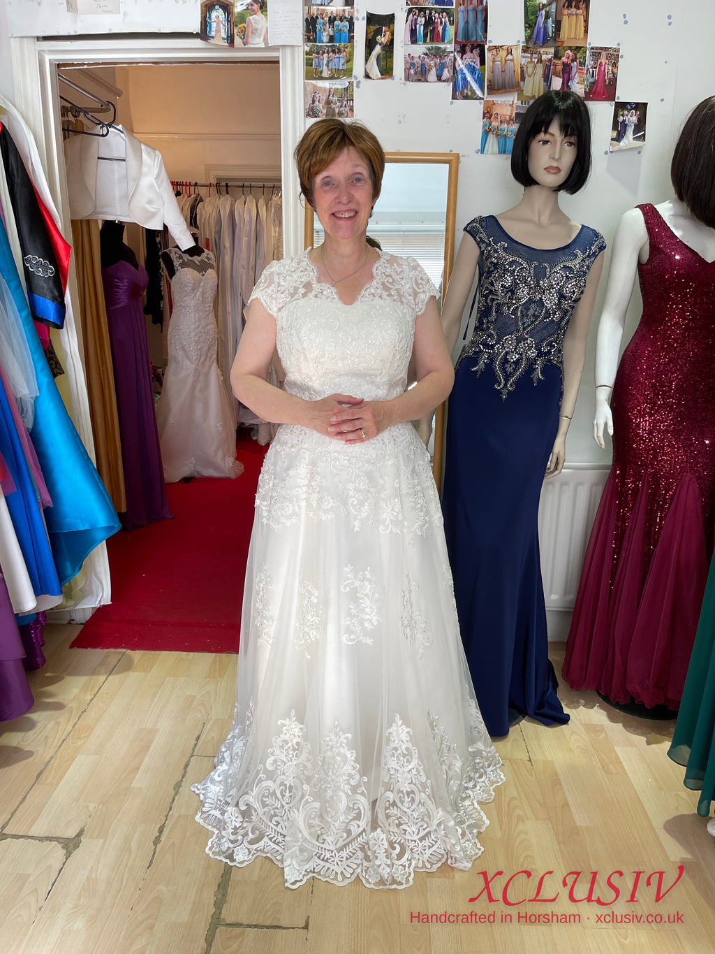 Ivory Lace A-Line Wedding Dress with Jacket – XCLUSIV Horsham (view 4)