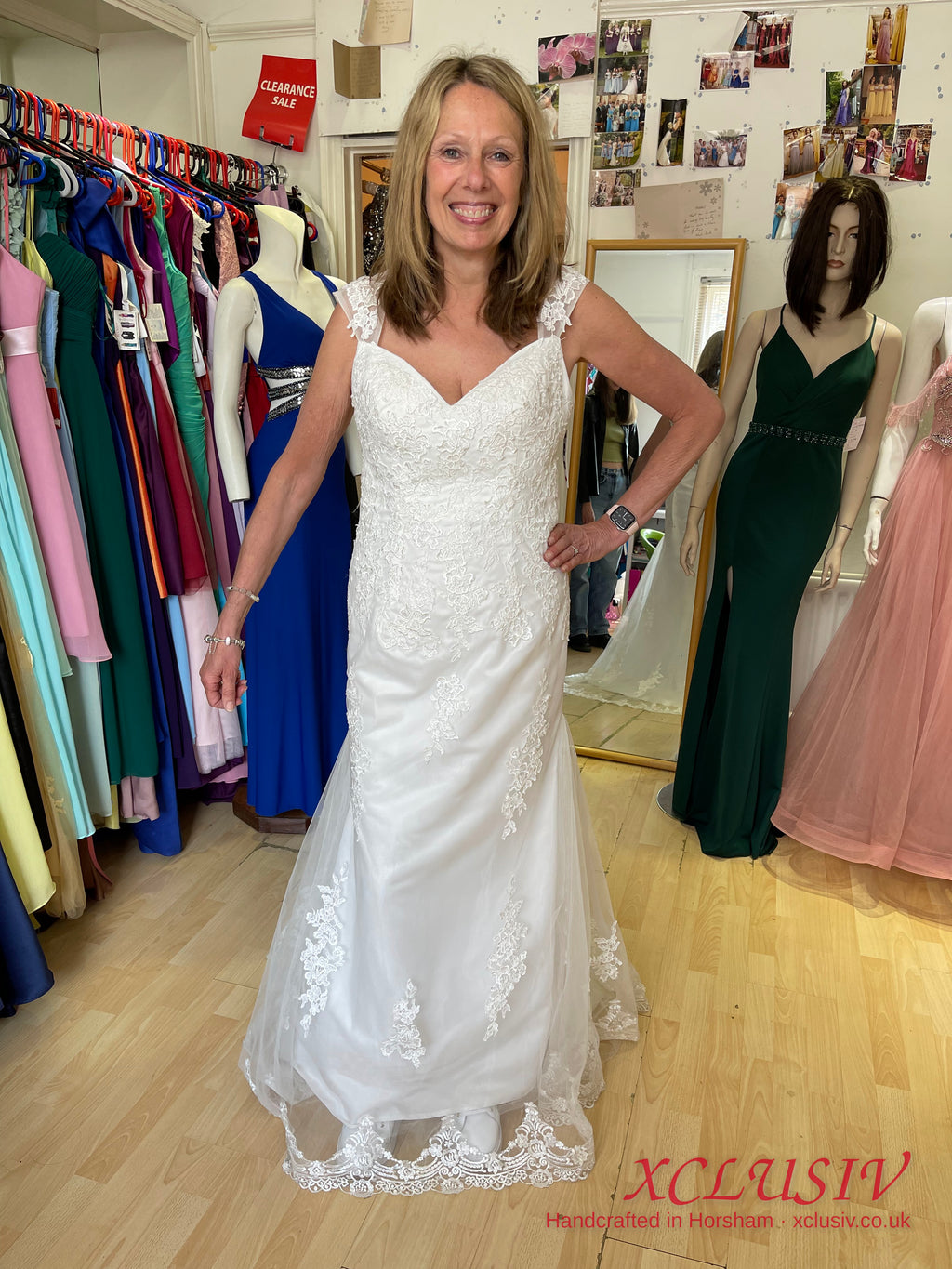 Fitted Ivory Lace Wedding Dress with Cap Sleeves & Illusion Back – XCLUSIV Horsham