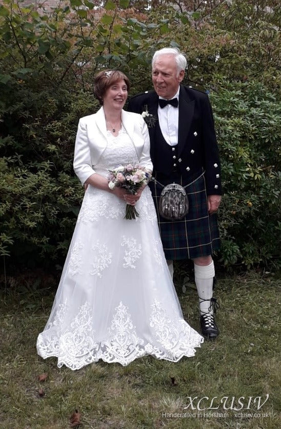 Ivory Lace Wedding Dress with Bolero Jacket – XCLUSIV Horsham