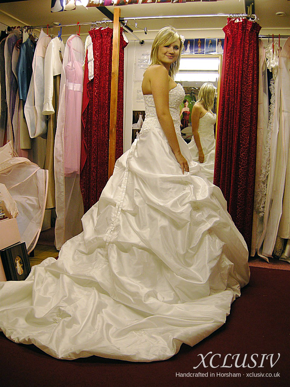 Ivory Pick-Up Ball Gown Wedding Dress with Beaded Sweetheart – XCLUSIV Horsham