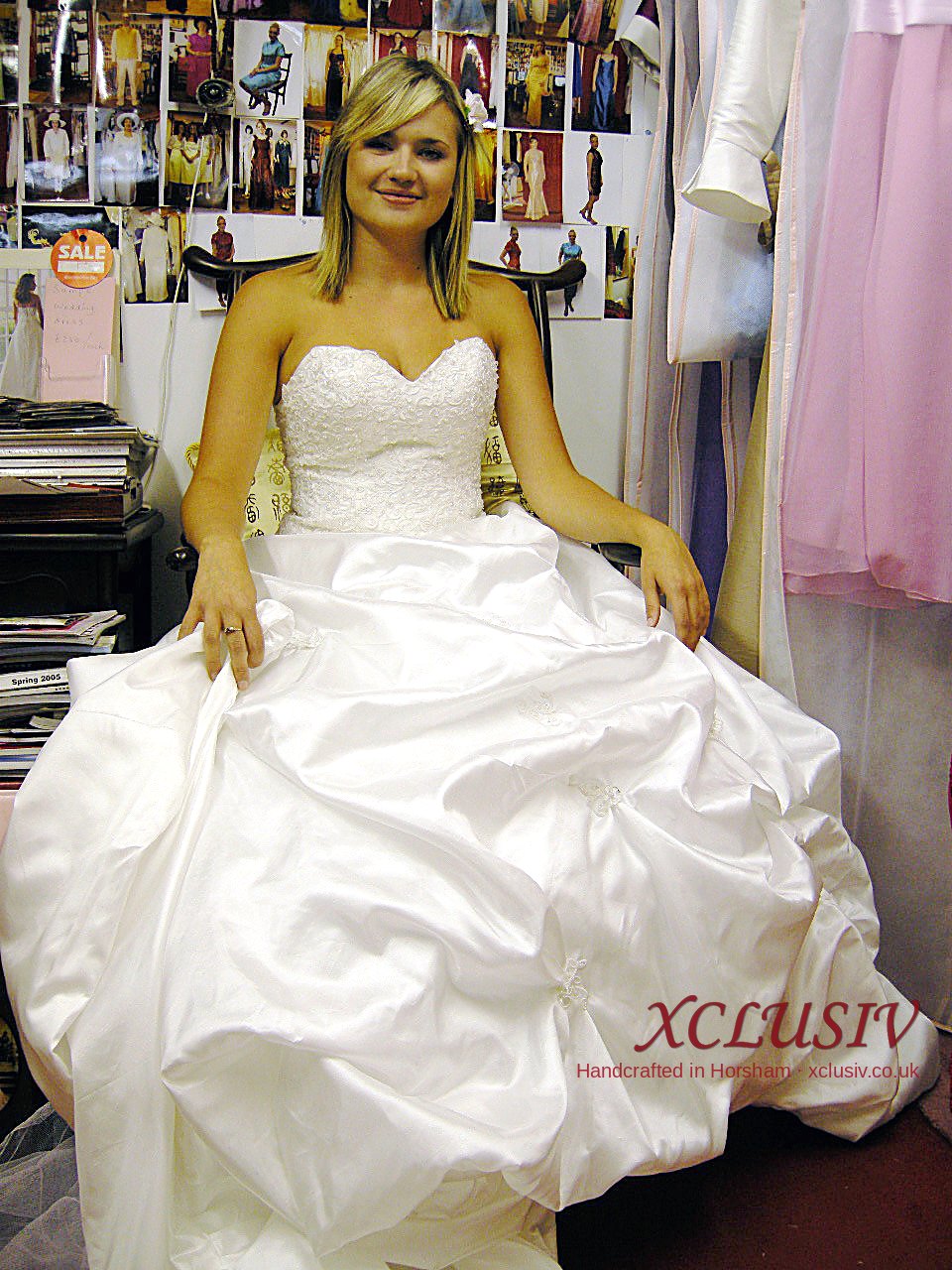 Ivory Pick-Up Ball Gown Wedding Dress with Beaded Sweetheart – XCLUSIV Horsham (view 3)