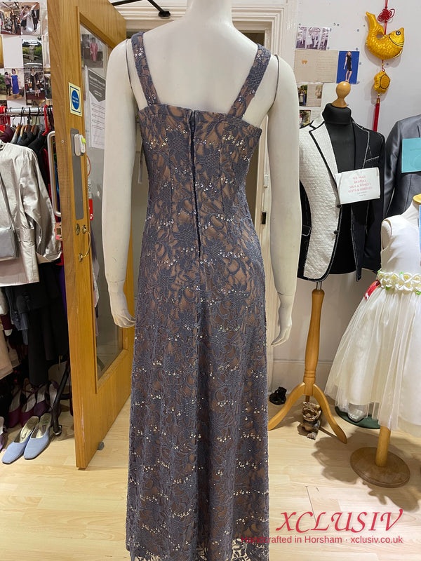 Lavender Sequin Lace Jewelled Halter Gown – Mother of the Bride – XCLUSIV Horsham (view 3)