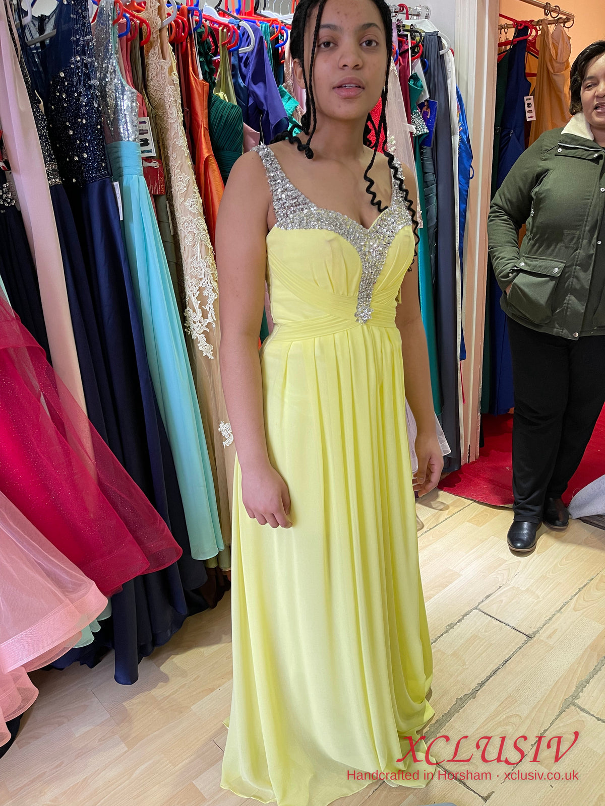 Lemon Chiffon Crystal-Strap Prom Dress – XCLUSIV Horsham