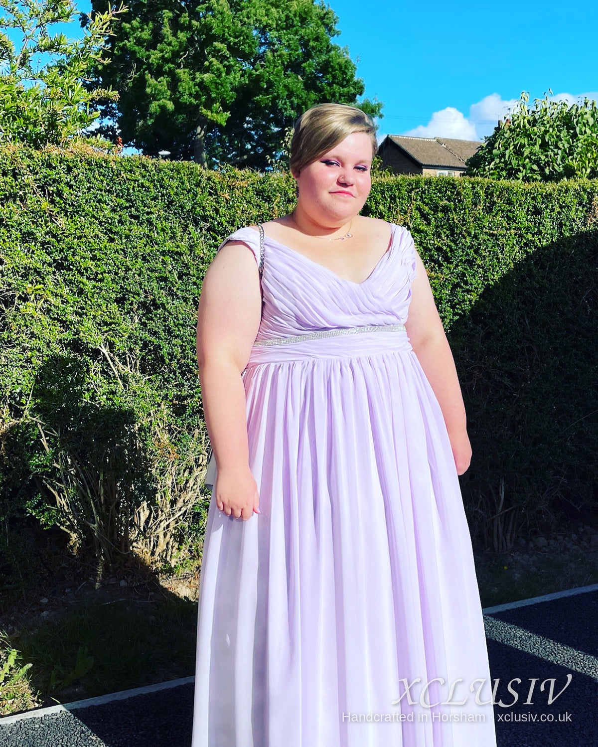 Lilac Chiffon Prom Dress – Plus Size – XCLUSIV Horsham