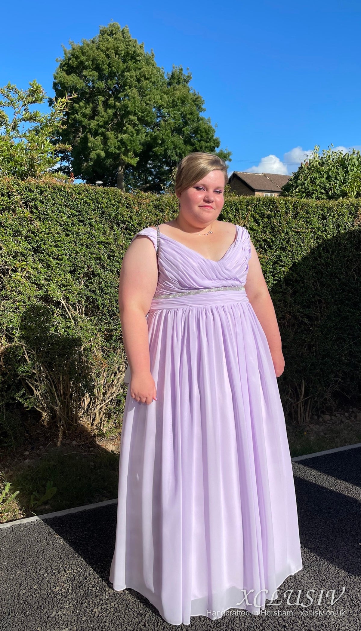 Lilac Chiffon Prom Dress – Plus Size – XCLUSIV Horsham (view 2)