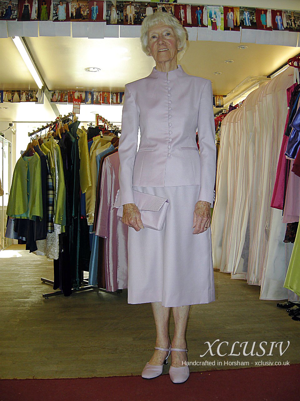 Lilac Mandarin-Collar Jacket & Skirt – Mother of the Bride – XCLUSIV Horsham
