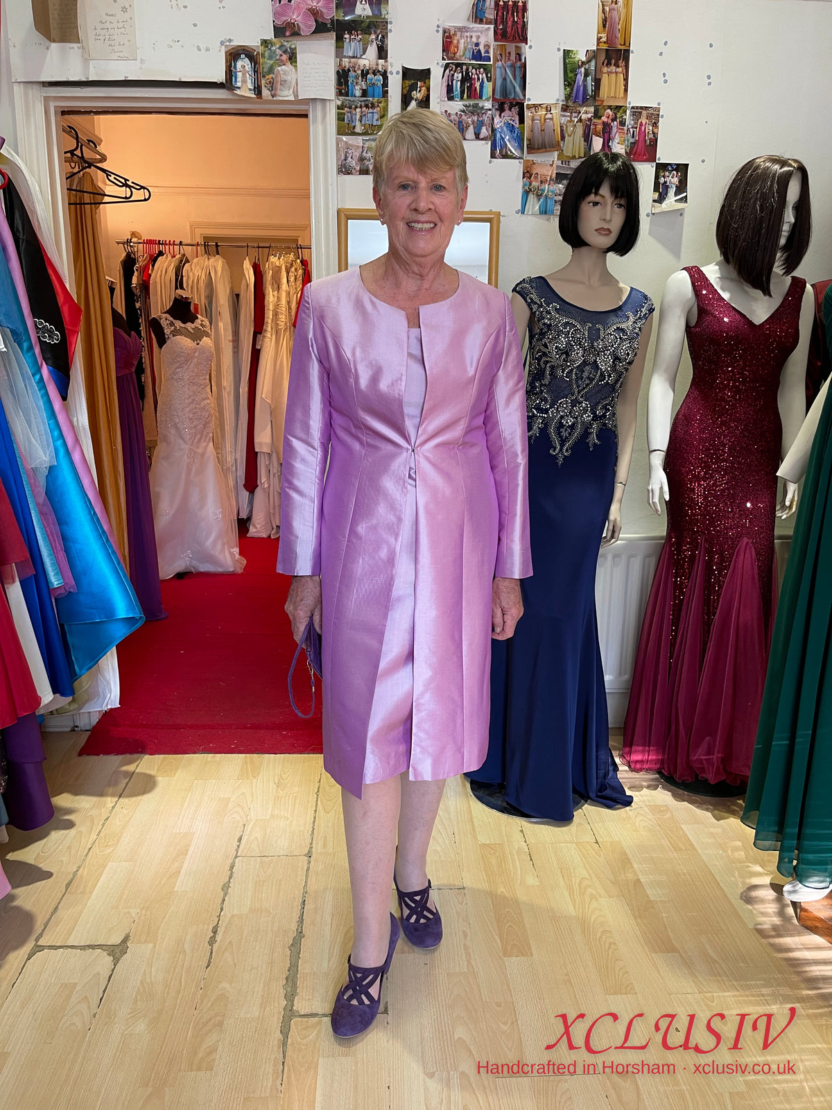 Lilac Silk Dress & Coat – Mother of the Bride – XCLUSIV Horsham (view 2)