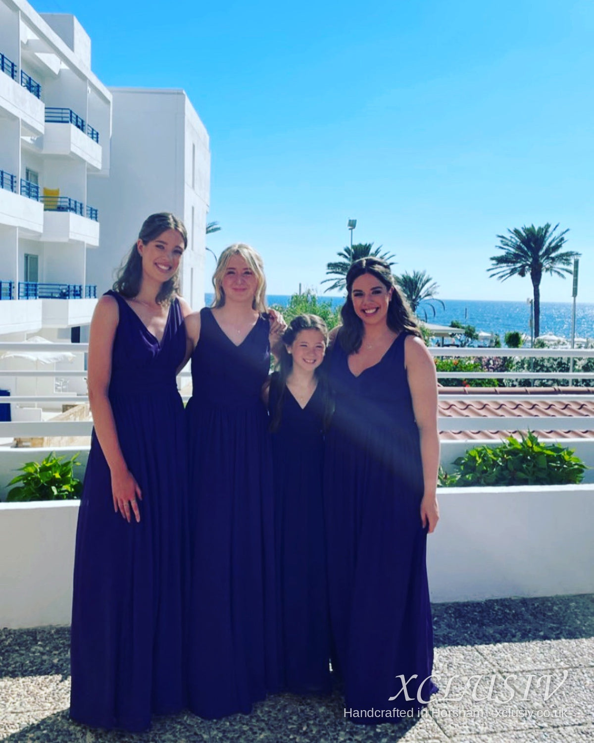 Navy Chiffon V-Neck Bridesmaid Dress – XCLUSIV Horsham