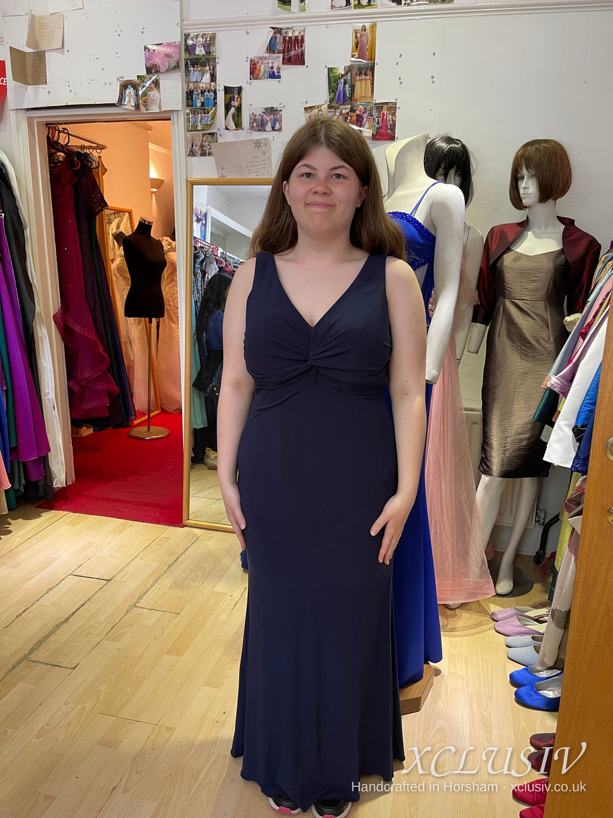 Navy Jersey Twist-Front Prom Dress – XCLUSIV Horsham