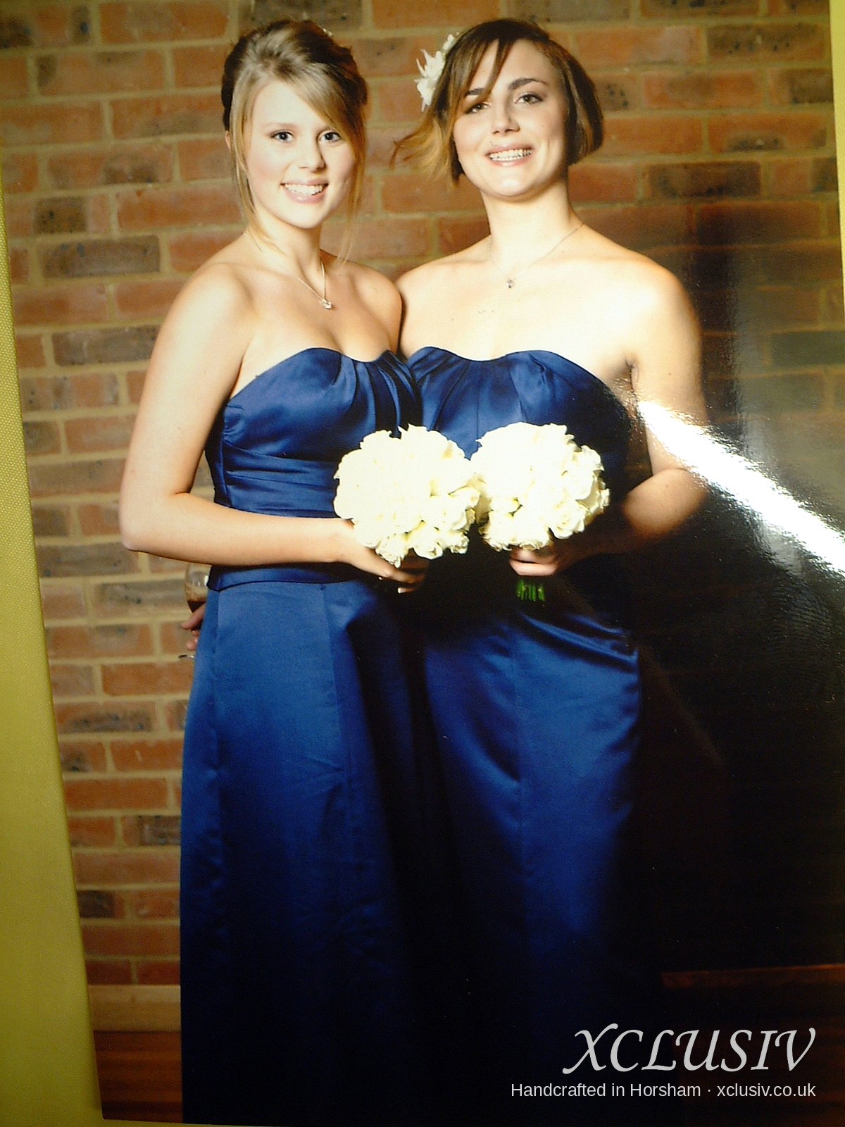 Navy Satin Strapless Bridesmaid Dress – XCLUSIV Horsham (view 2)