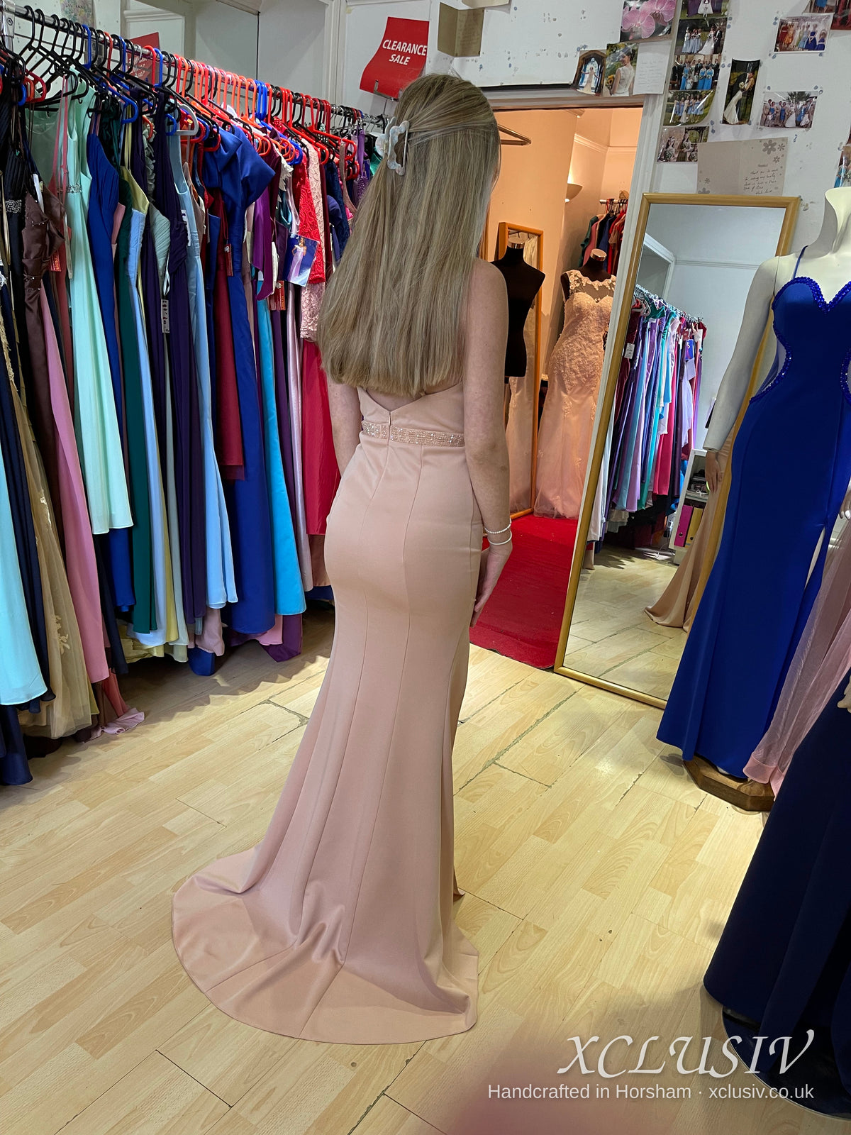 Nude Blush Crepe Mermaid Split Prom Dress – XCLUSIV Horsham
