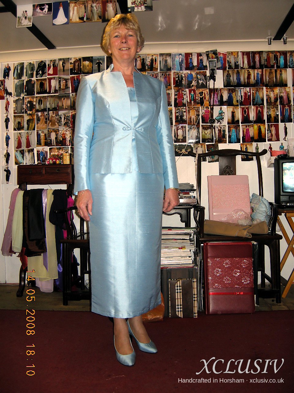 Pale Blue Silk Jacket & Long Skirt – Mother of the Bride – XCLUSIV Horsham
