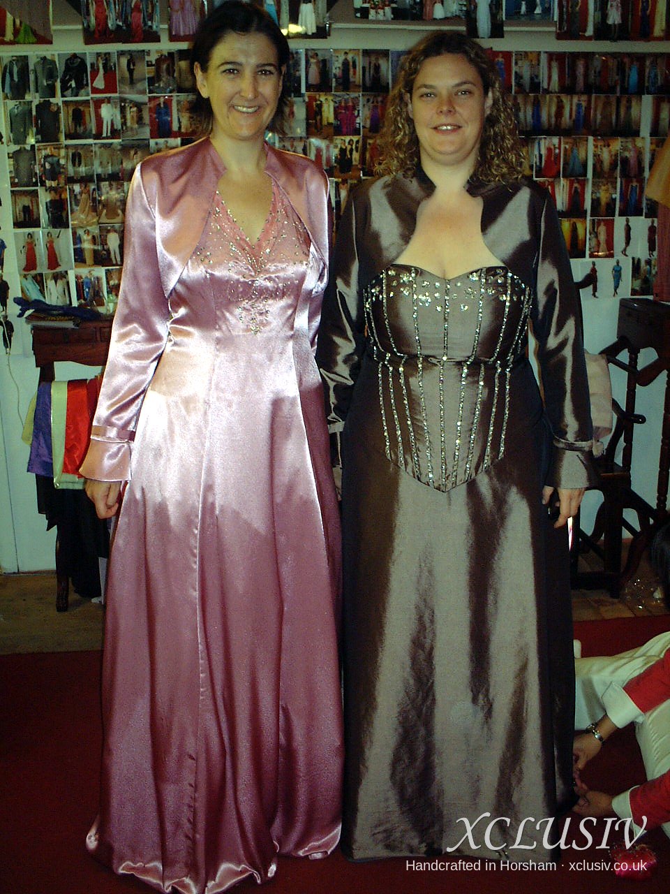 Pink Satin Long Gown & Coat – Mother of the Bride – XCLUSIV Horsham Main image