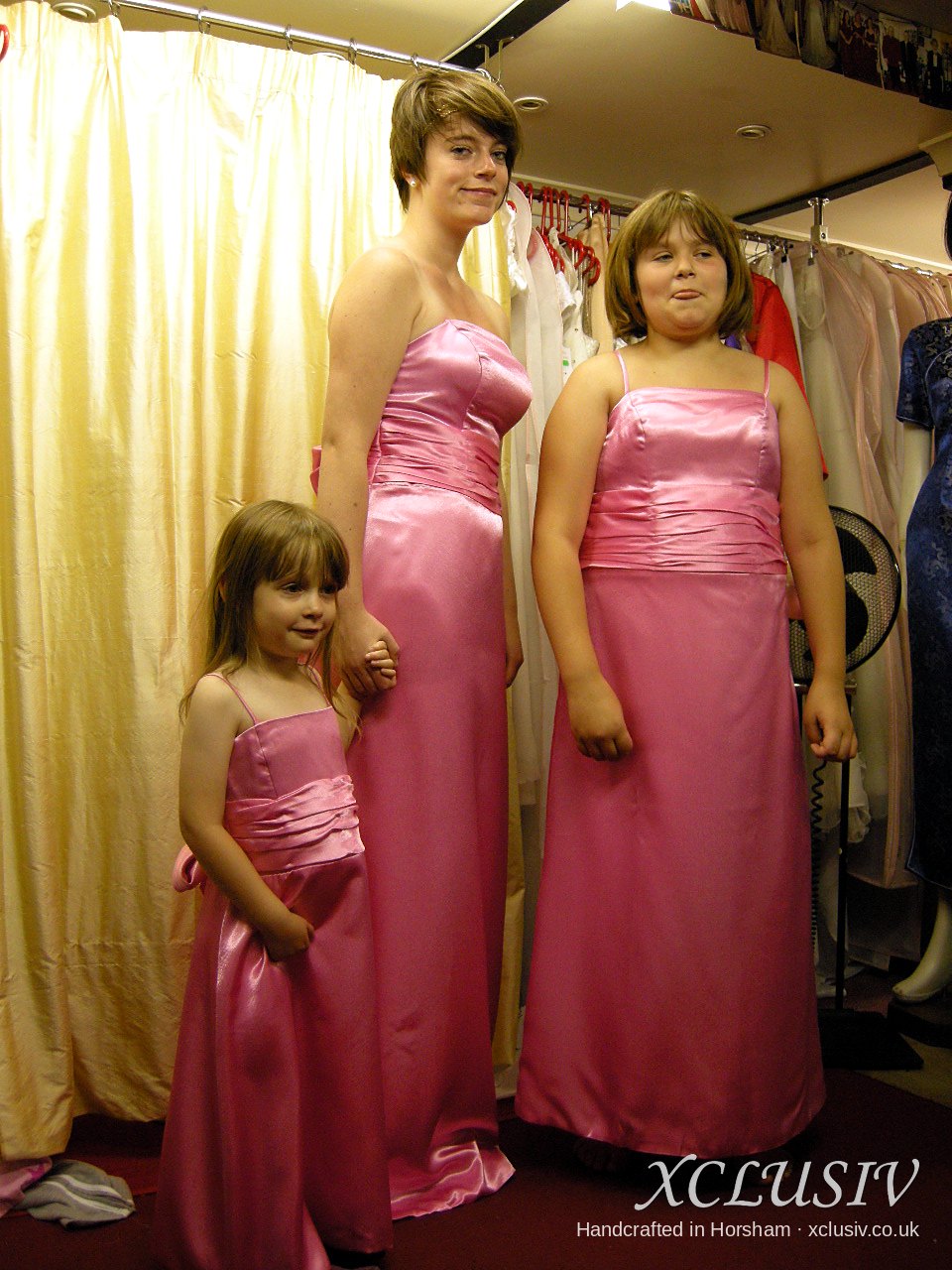 Pink Satin Ruched Bodice Bridesmaid Dress – XCLUSIV Horsham