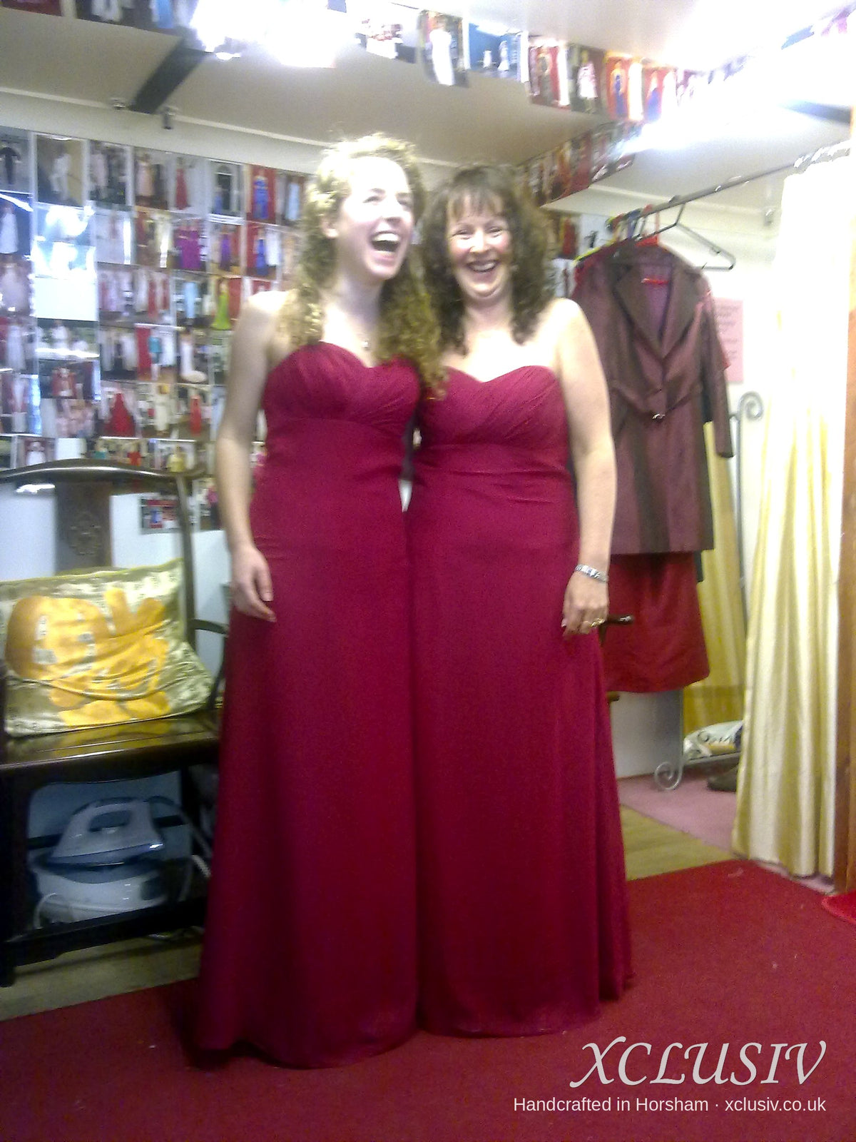 Raspberry Chiffon Strapless Bridesmaid Dress – XCLUSIV Horsham
