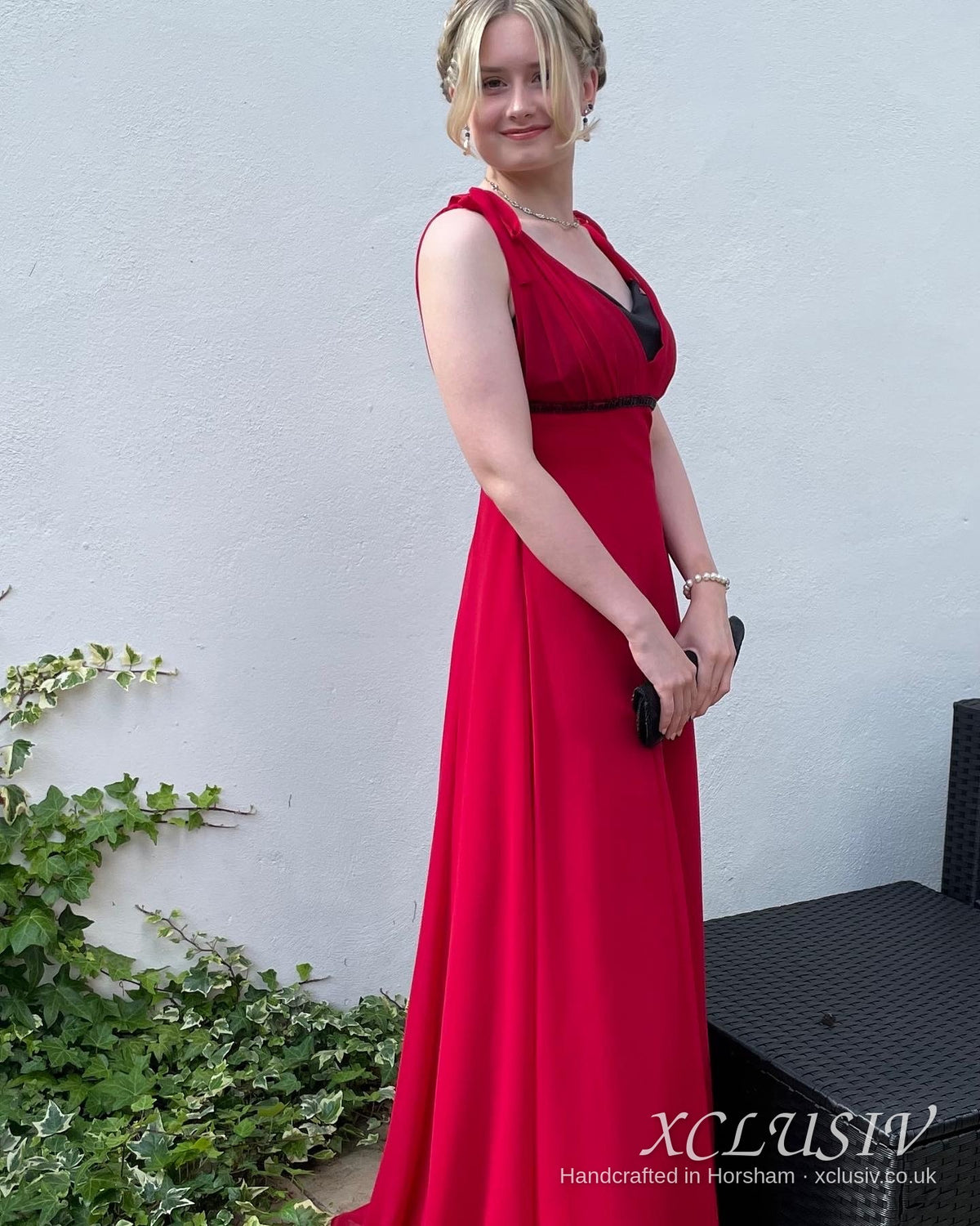 Red Chiffon Empire Prom Dress – XCLUSIV Horsham