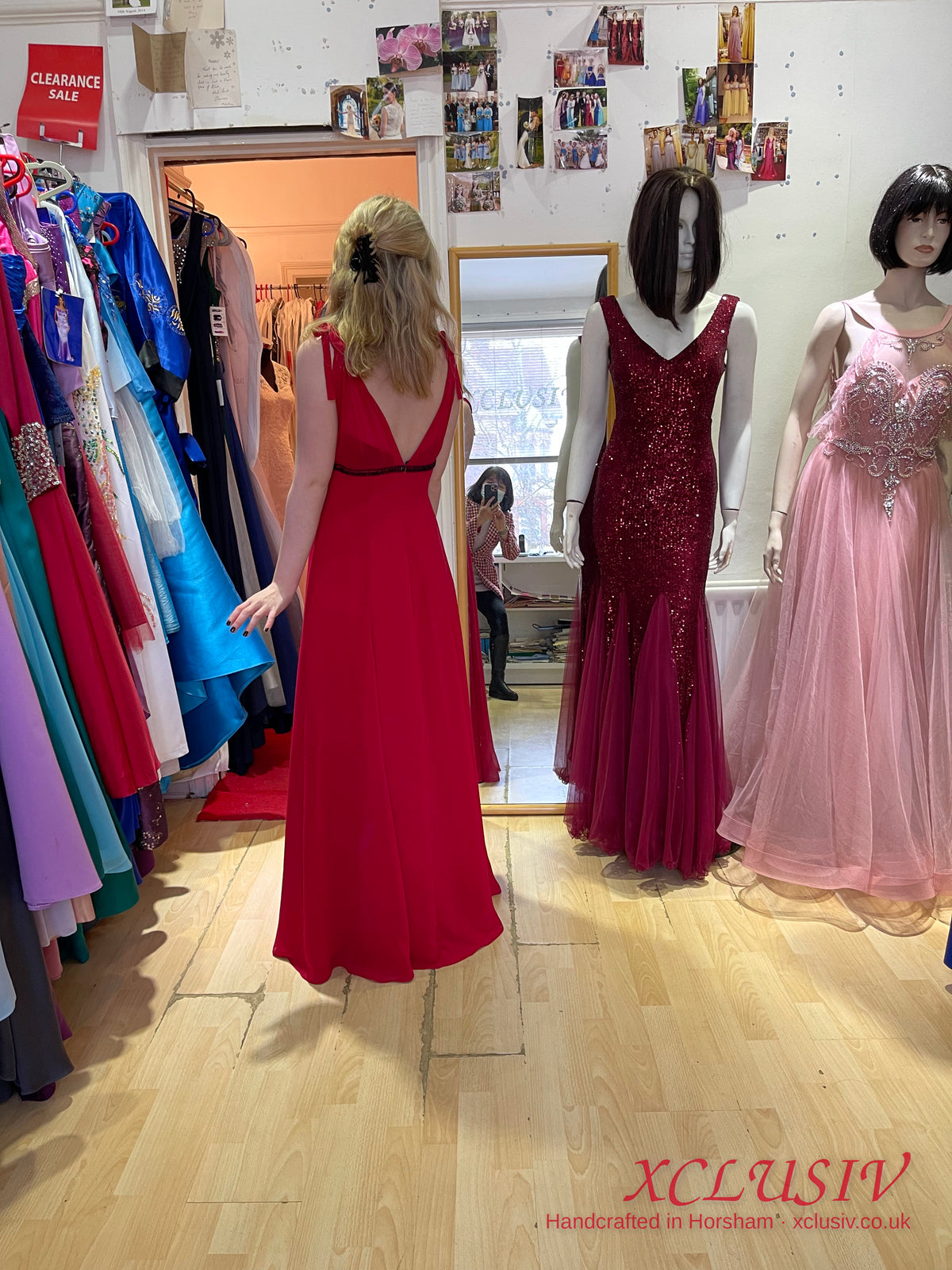Red Chiffon Empire Prom Dress – XCLUSIV Horsham (view 5)