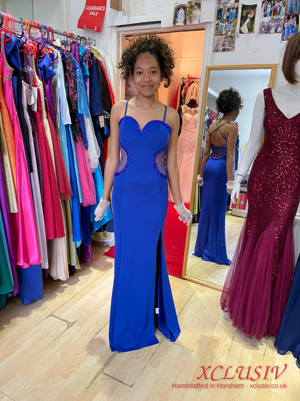 Royal Blue Cut-Out Split Prom Dress – XCLUSIV Horsham