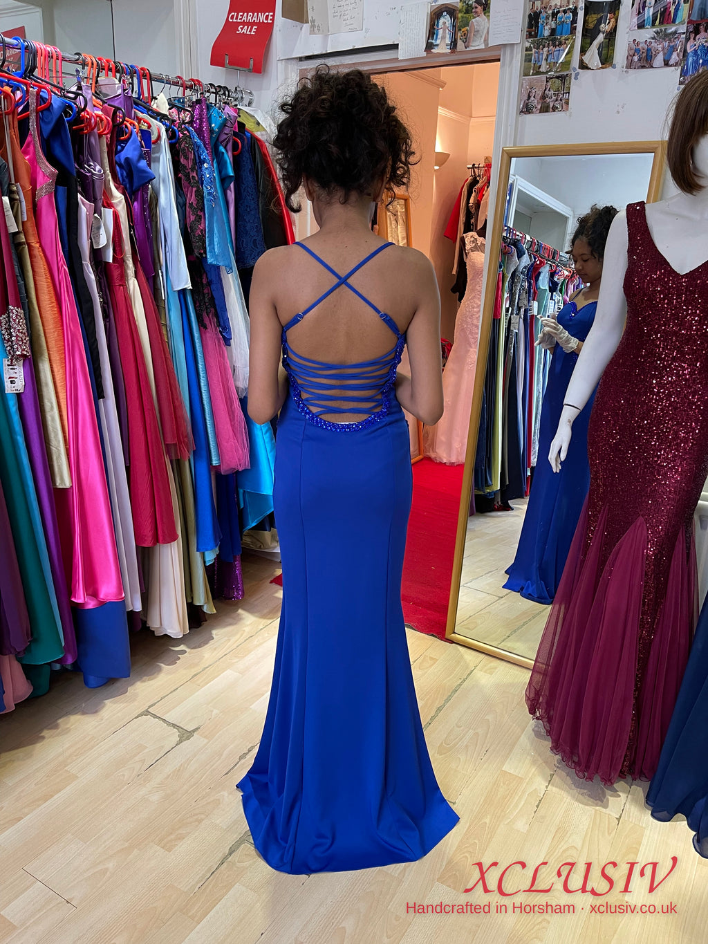 Royal Blue Cut-Out Split Prom Dress – XCLUSIV Horsham (view 2)