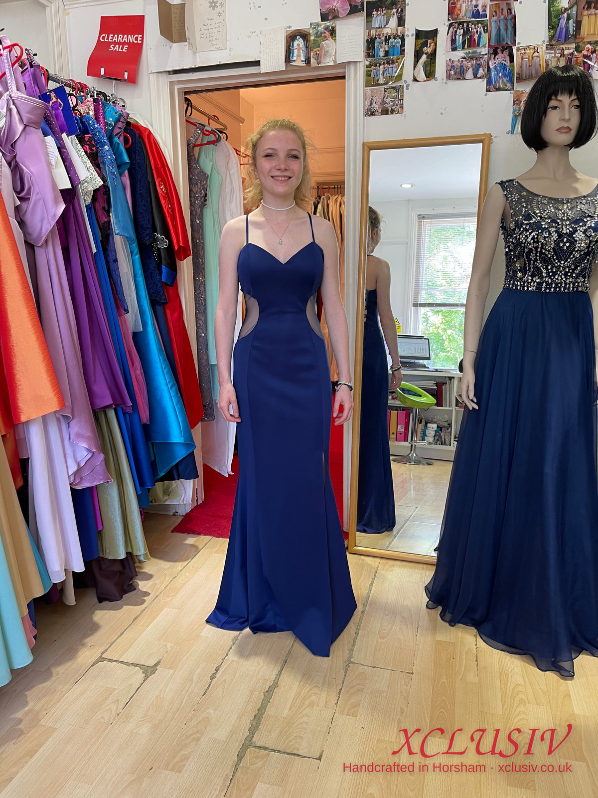 Royal Blue Lace-Up Back Cut-Out Prom Dress – XCLUSIV Horsham