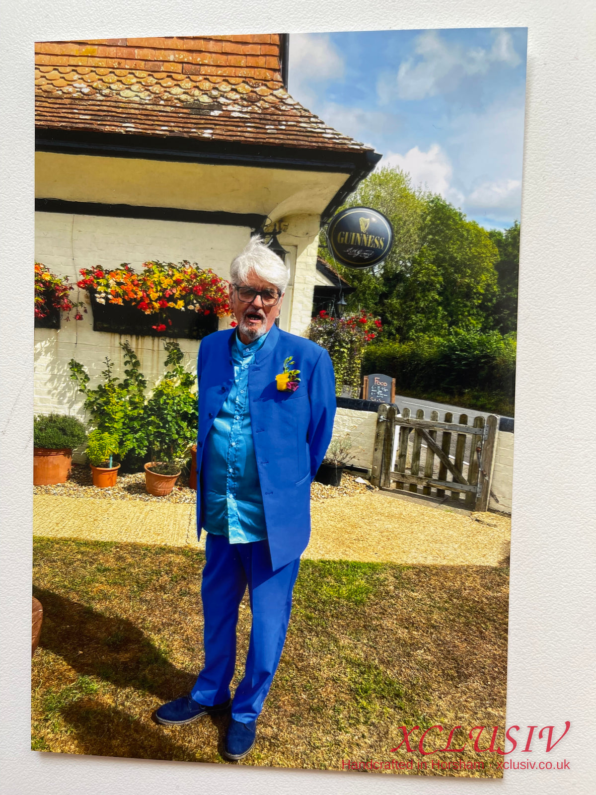 Royal Blue Mandarin Collar Men's Suit – XCLUSIV Horsham (view 3)