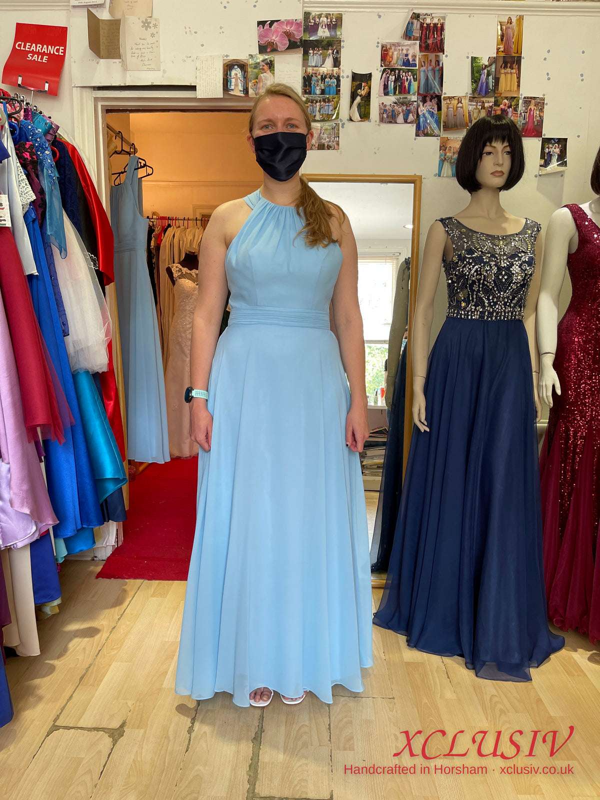 Sky Blue Chiffon Halter Multiway Bridesmaid Dress – XCLUSIV Horsham