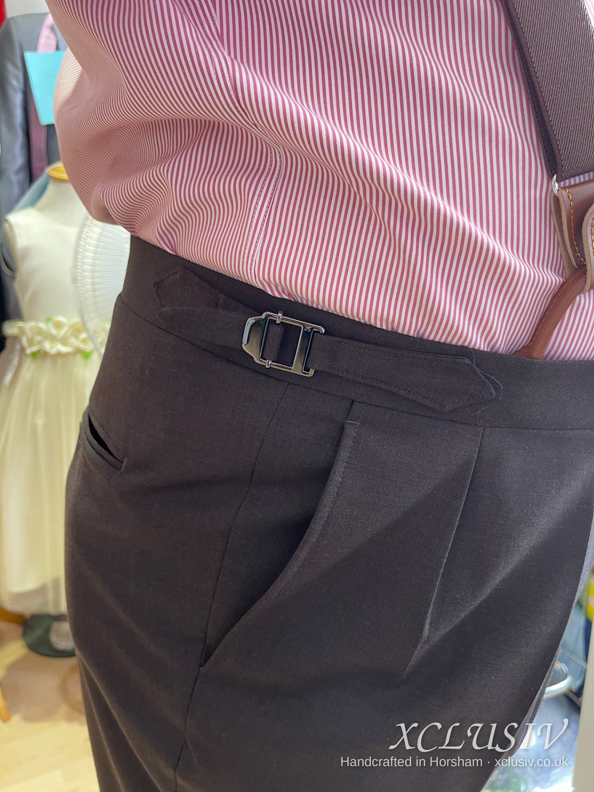 Stone Linen Blazer with Grey Trousers – XCLUSIV Horsham (view 3)