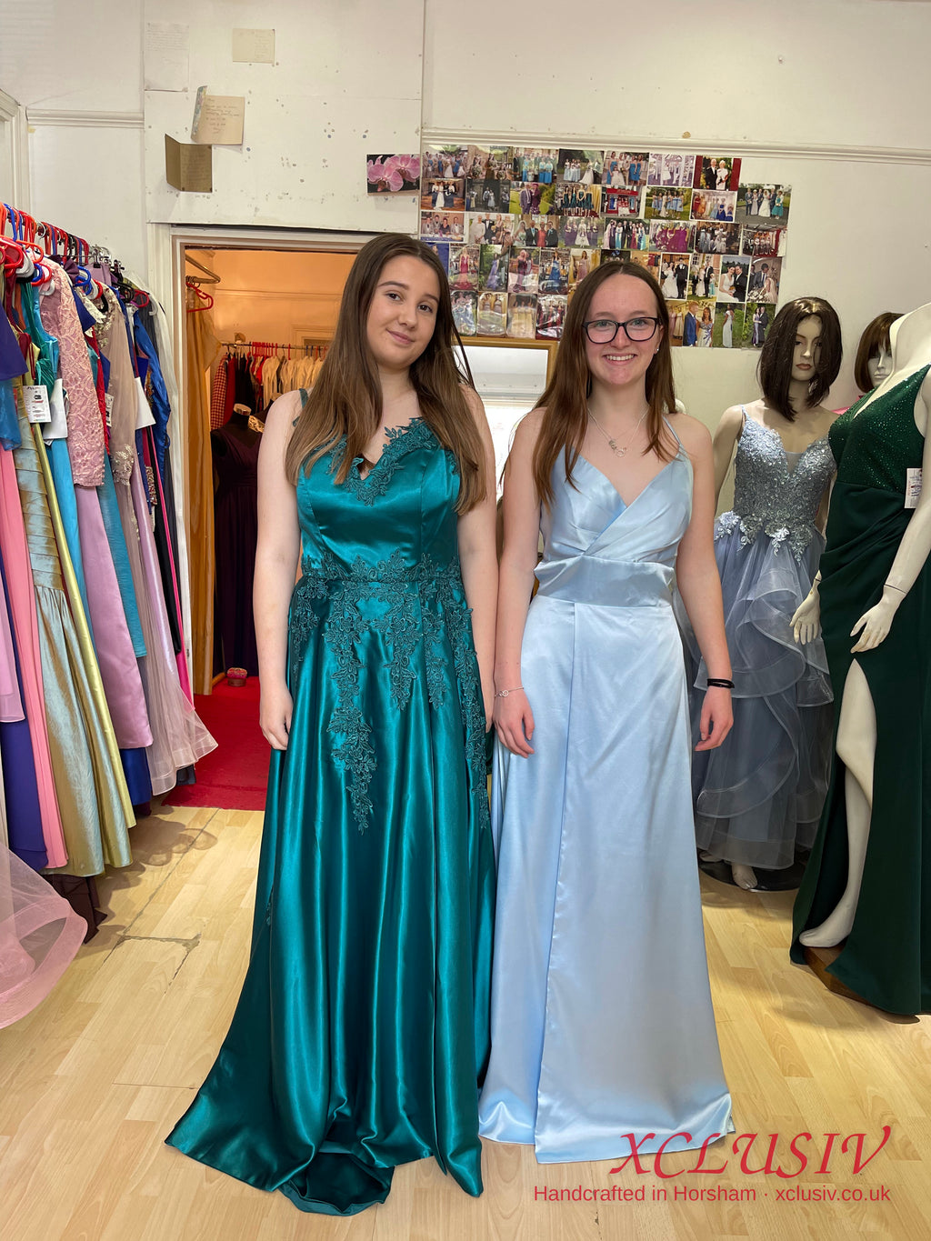 Teal Lace & Ice Blue Satin Prom Dresses – XCLUSIV Horsham
