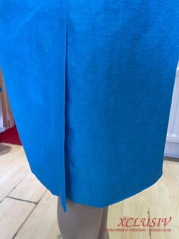 Turquoise Lace & Silk Shift Dress – Mother of the Bride – XCLUSIV Horsham (view 5)